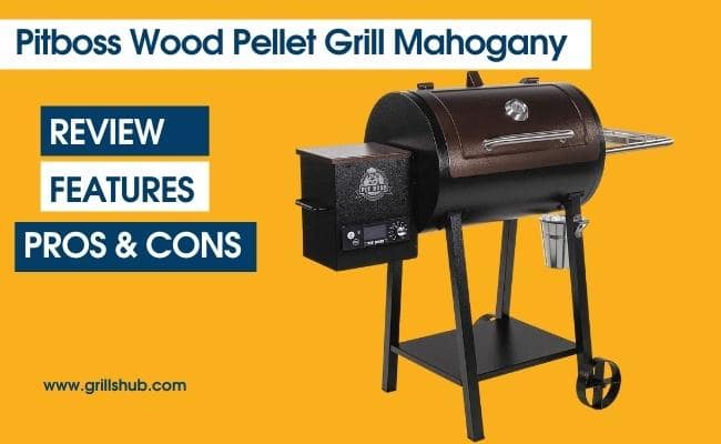 pit boss wood pellet grill, mahogany